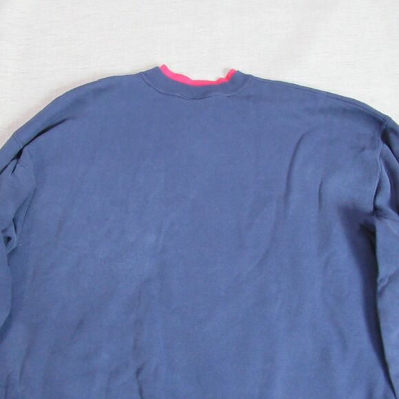 Vintage MC Sportswear Sweatshirt Womens 1X Navy Bedazzled American Flag Momcore - Picture 5 of 9